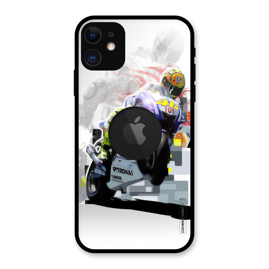 Valentino Rossi Glass Back Case for iPhone 11 Logo Cut