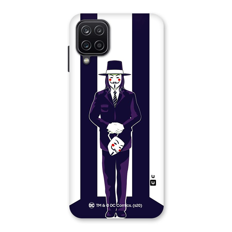 Vendetta Gentleman Holding Mask Illustration Back Case for Galaxy A12