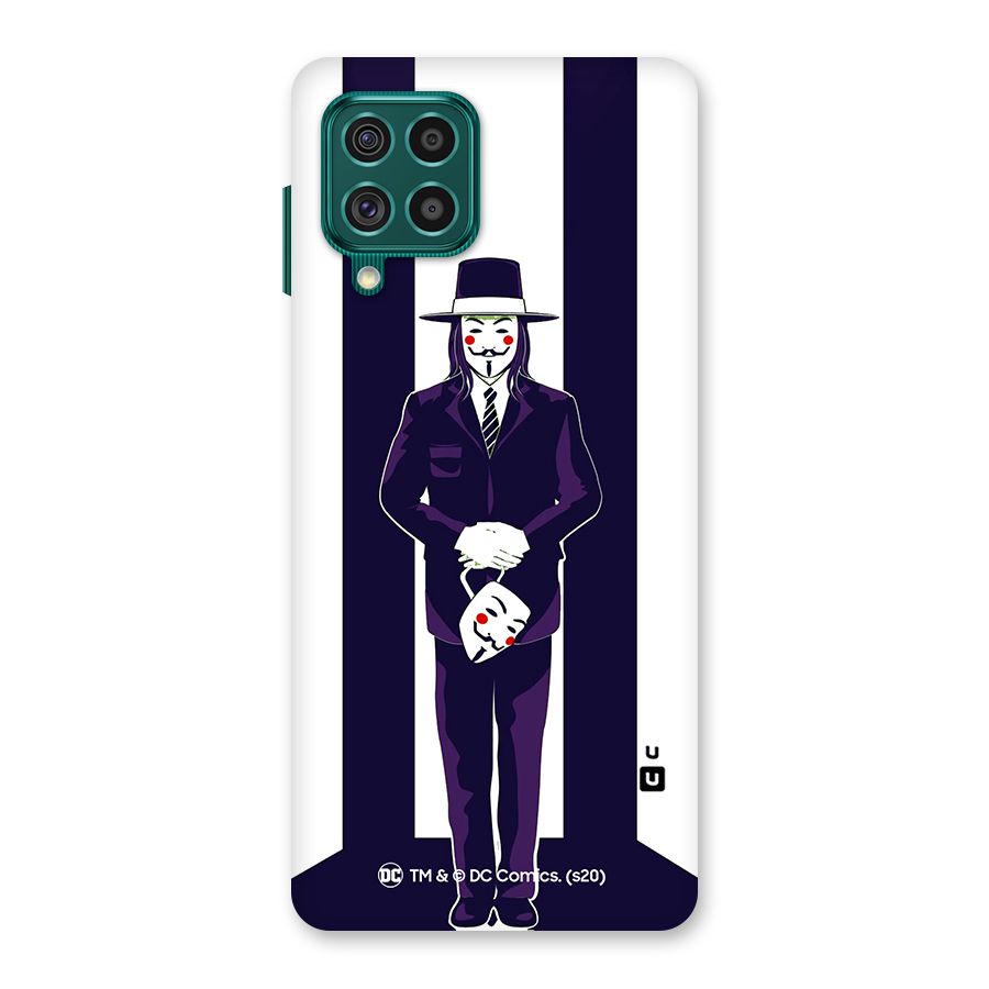 Vendetta Gentleman Holding Mask Illustration Back Case for Galaxy F62