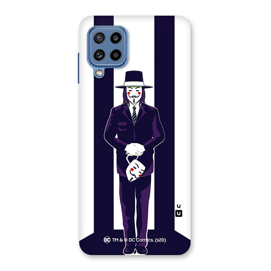 Vendetta Gentleman Holding Mask Illustration Back Case for Galaxy M32