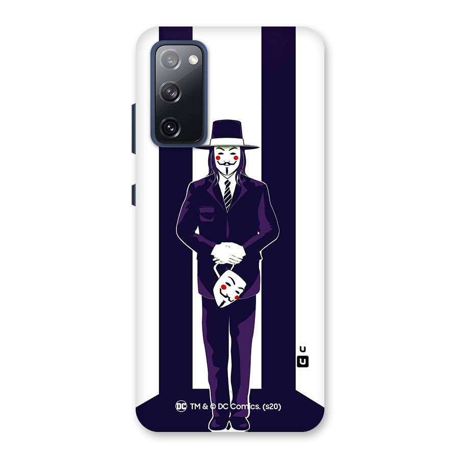 Vendetta Gentleman Holding Mask Illustration Back Case for Galaxy S20 FE