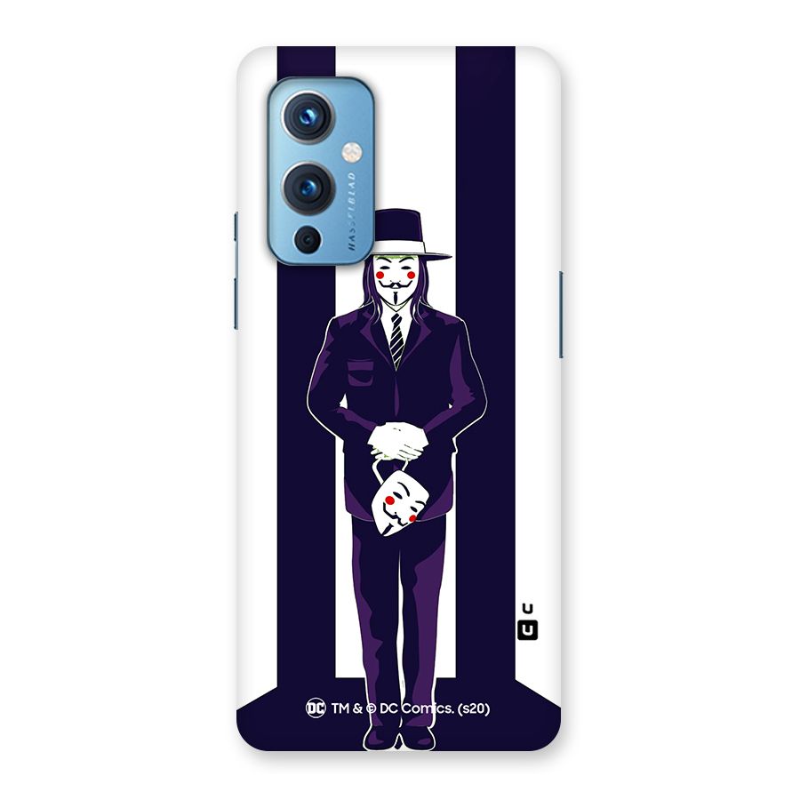 Vendetta Gentleman Holding Mask Illustration Back Case for OnePlus 9