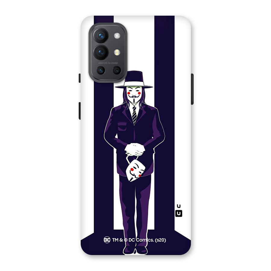 Vendetta Gentleman Holding Mask Illustration Back Case for OnePlus 9R