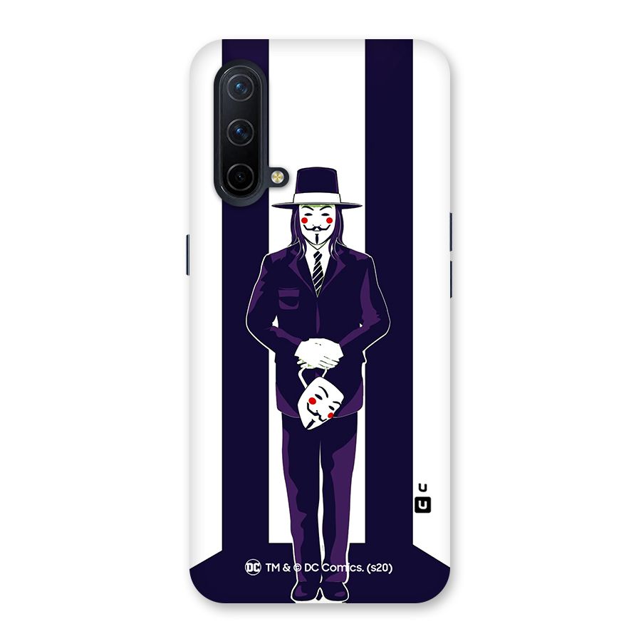Vendetta Gentleman Holding Mask Illustration Back Case for OnePlus Nord CE 5G