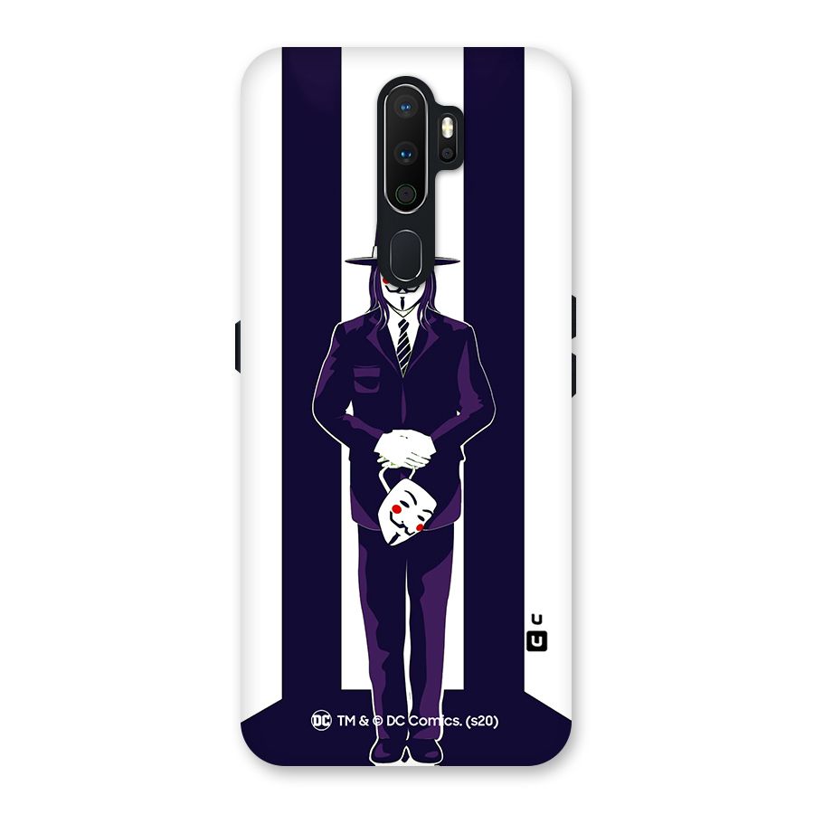 Vendetta Gentleman Holding Mask Illustration Back Case for Oppo A5 (2020)