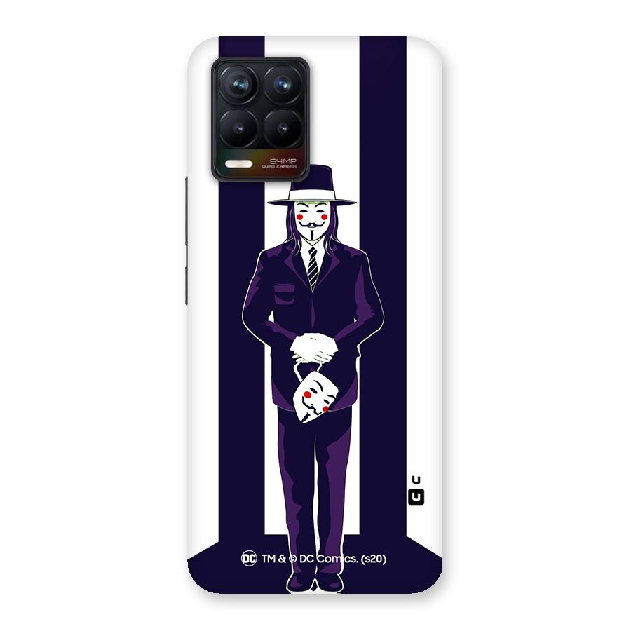 Vendetta Gentleman Holding Mask Illustration Back Case for Realme 8
