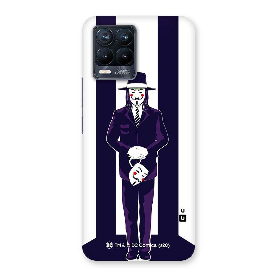 Vendetta Gentleman Holding Mask Illustration Back Case for Realme 8 Pro