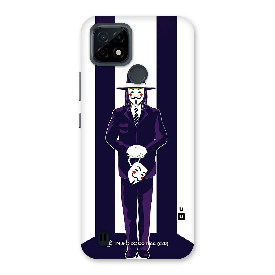 Vendetta Gentleman Holding Mask Illustration Back Case for Realme C21