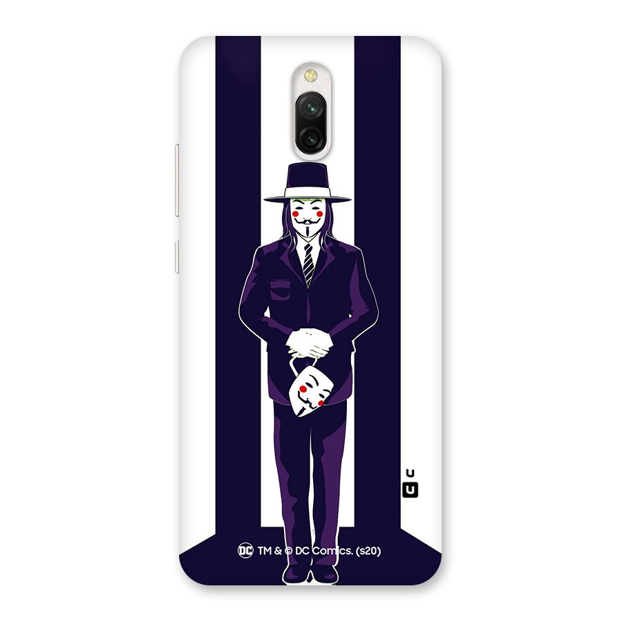 Vendetta Gentleman Holding Mask Illustration Back Case for Redmi 8A Dual