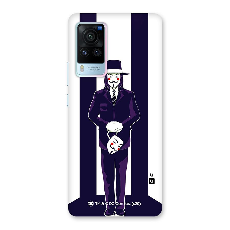 Vendetta Gentleman Holding Mask Illustration Back Case for Vivo X60 Pro