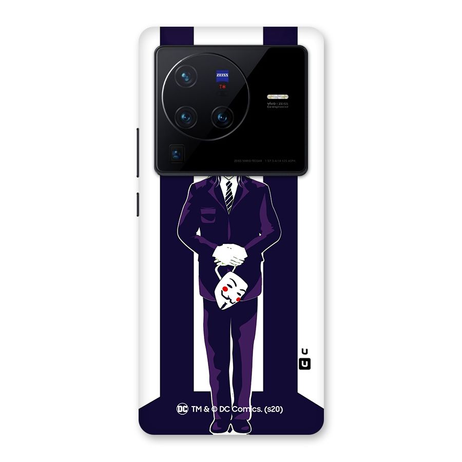 Vendetta Gentleman Holding Mask Illustration Back Case for Vivo X80 Pro