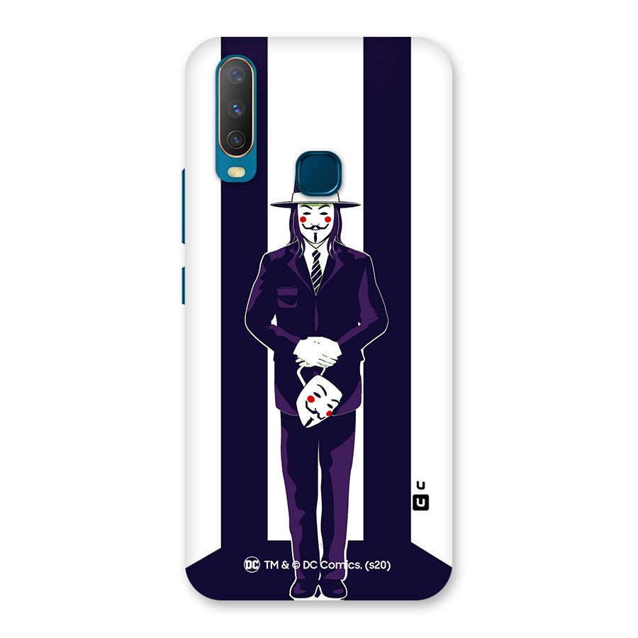 Vendetta Gentleman Holding Mask Illustration Back Case for Vivo Y11