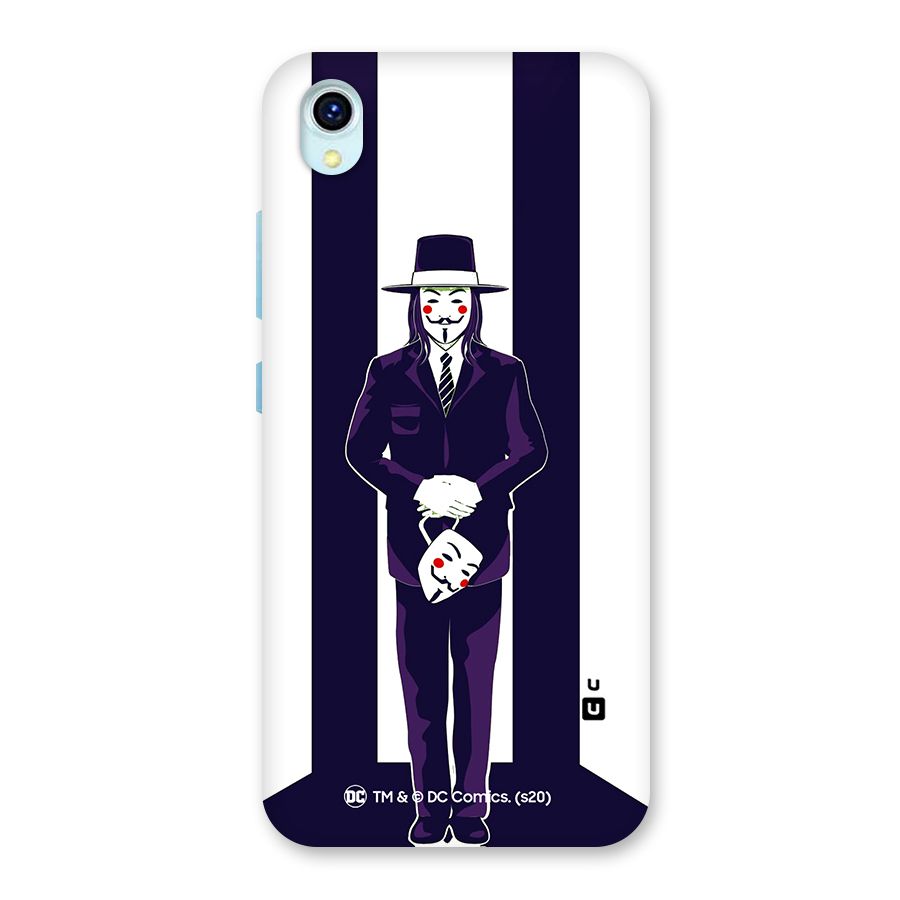 Vendetta Gentleman Holding Mask Illustration Back Case for Vivo Y1s