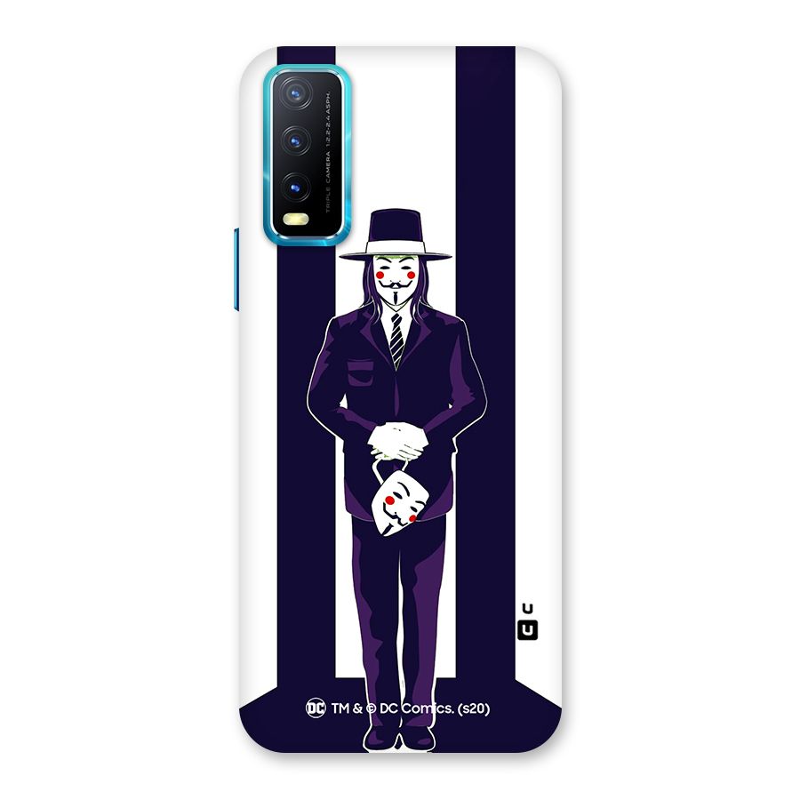 Vendetta Gentleman Holding Mask Illustration Back Case for Vivo Y20G