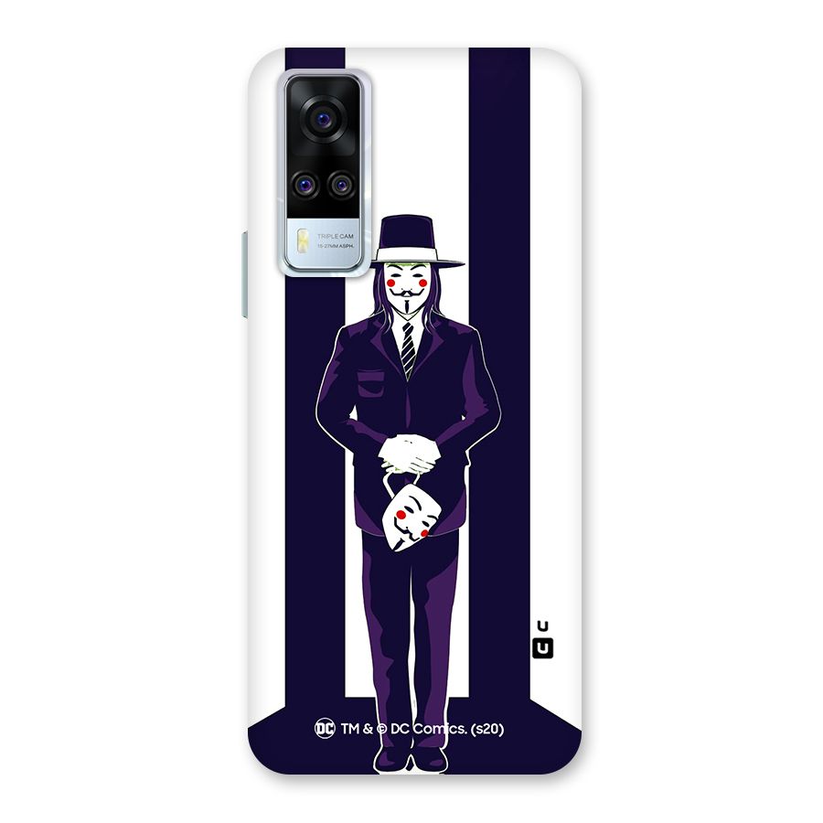 Vendetta Gentleman Holding Mask Illustration Back Case for Vivo Y31