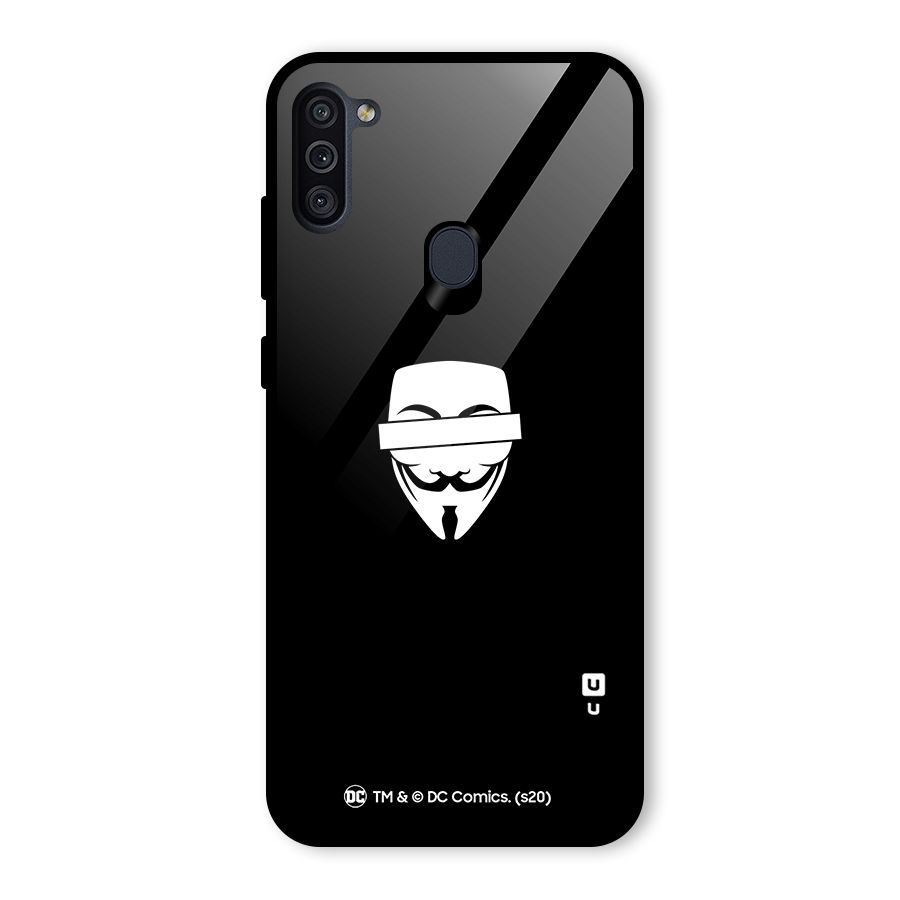 Vendetta Minimal Mask Glass Back Case for Galaxy M11