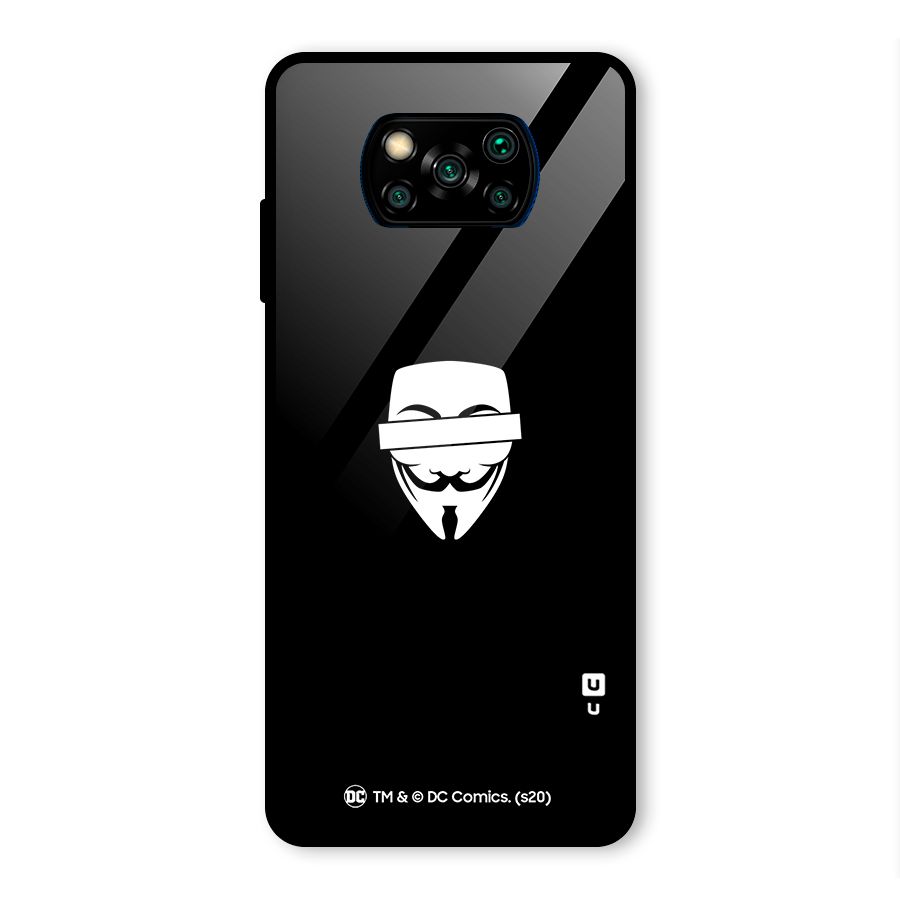 Vendetta Minimal Mask Glass Back Case for Poco X3 Pro