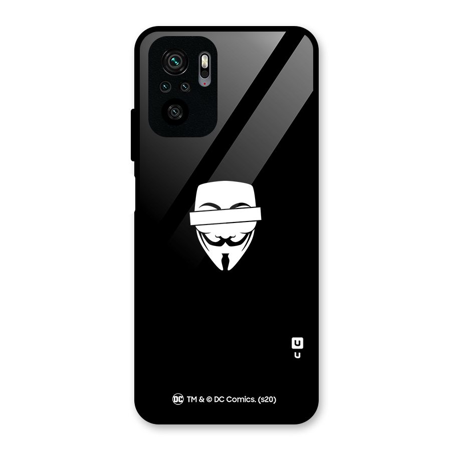 Vendetta Minimal Mask Glass Back Case for Redmi Note 10S