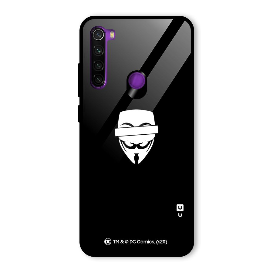 Vendetta Minimal Mask Glass Back Case for Redmi Note 8