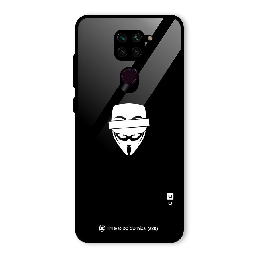 Vendetta Minimal Mask Glass Back Case for Redmi Note 9