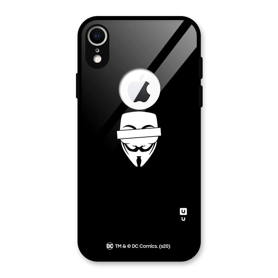 Vendetta Minimal Mask Glass Back Case for iPhone XR Logo Cut