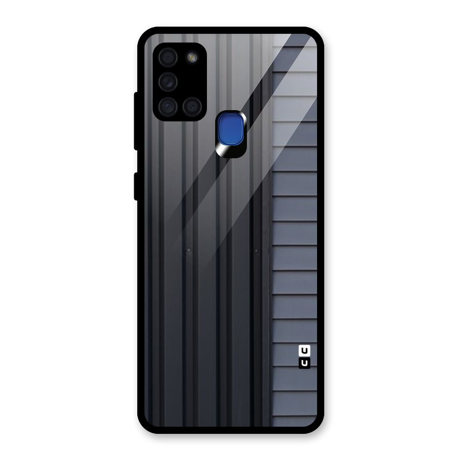 Vertical Horizontal Glass Back Case for Galaxy A21s