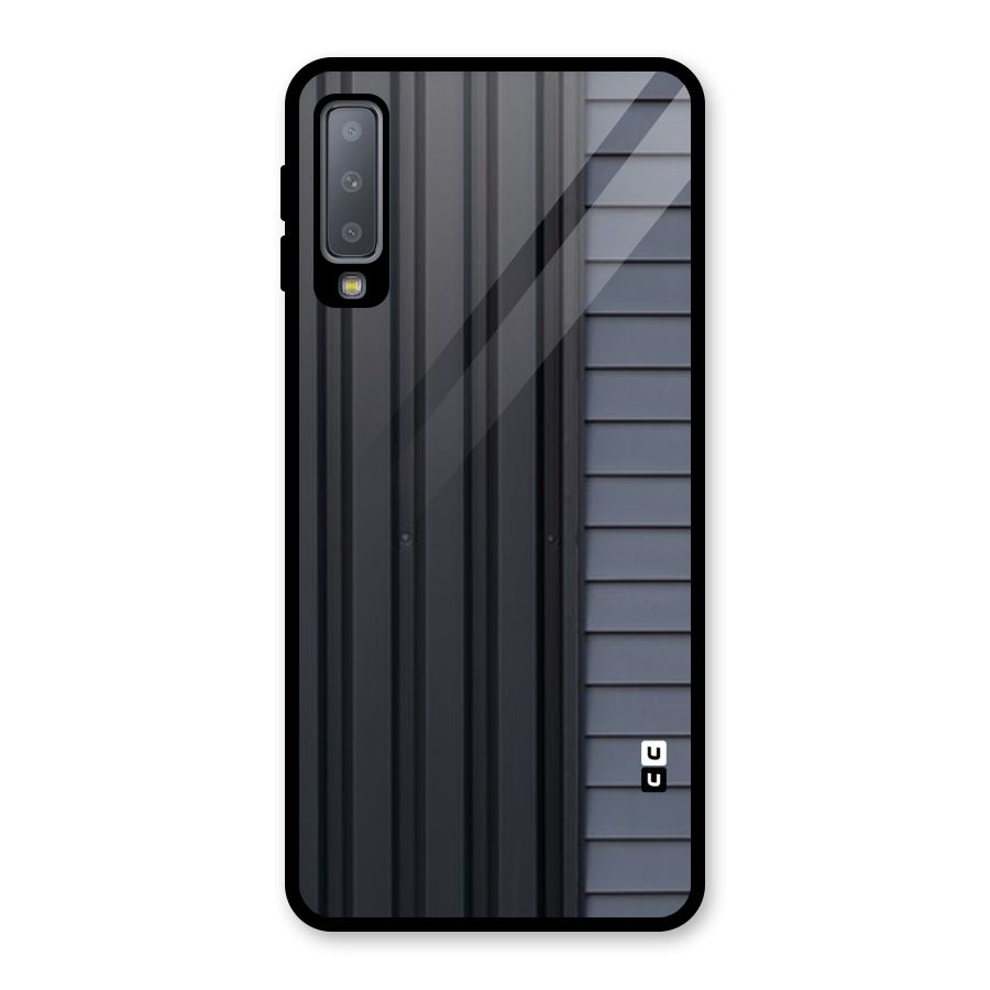 Vertical Horizontal Glass Back Case for Galaxy A7 (2018)