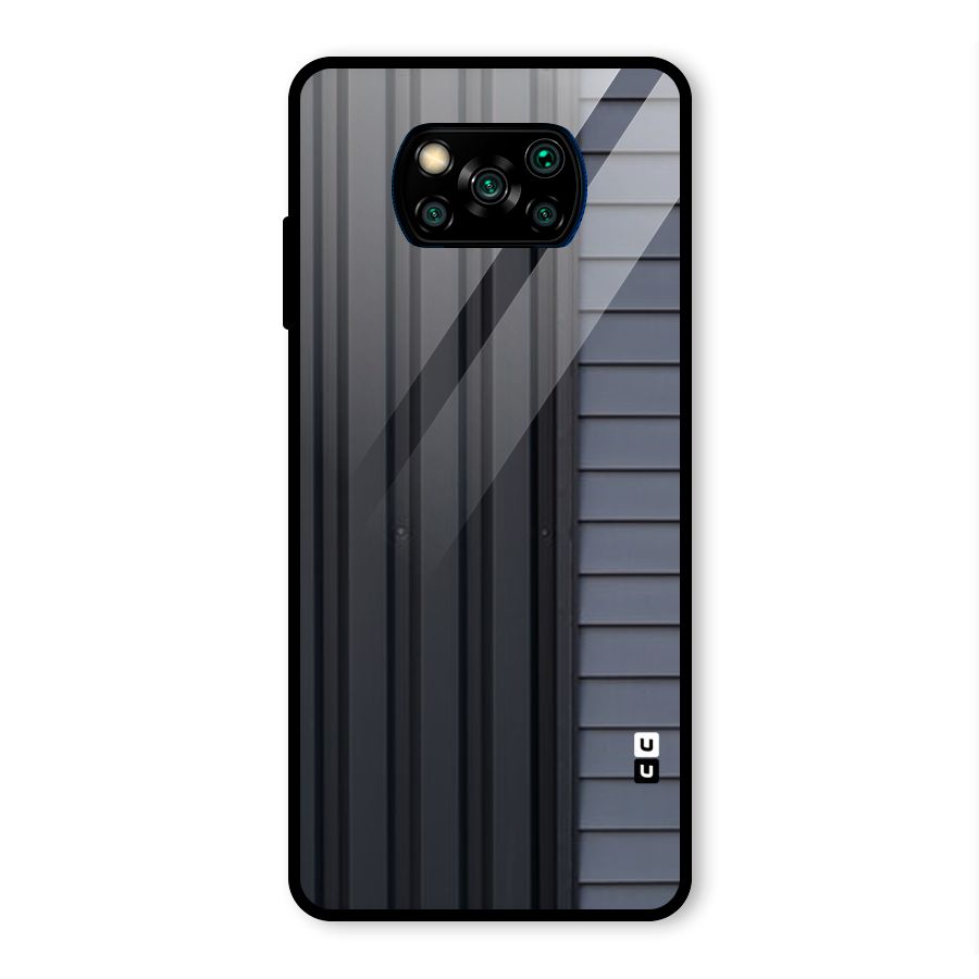 Vertical Horizontal Glass Back Case for Poco X3 Pro