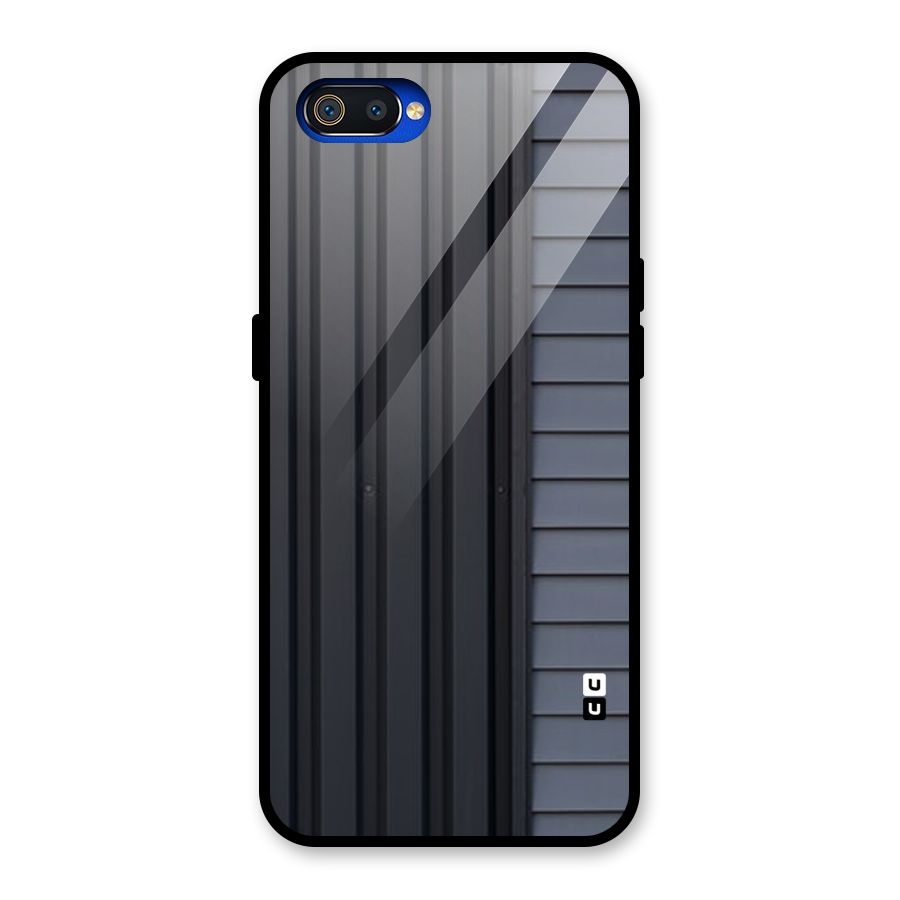 Vertical Horizontal Glass Back Case for Realme C2