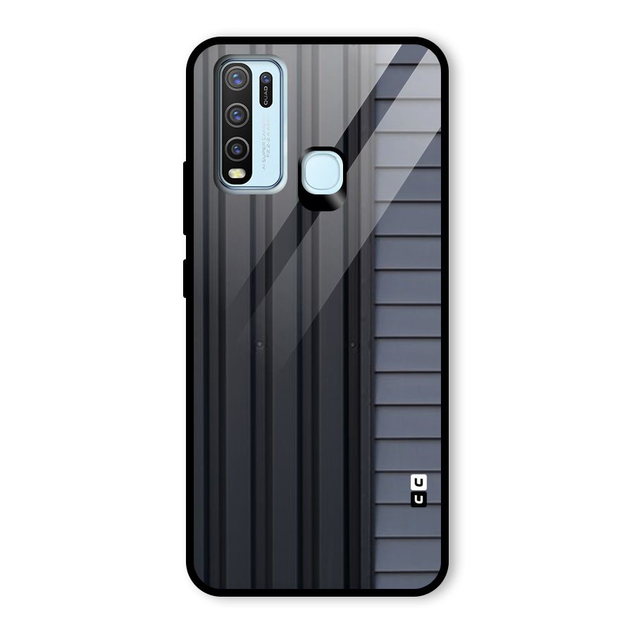Vertical Horizontal Glass Back Case for Vivo Y30