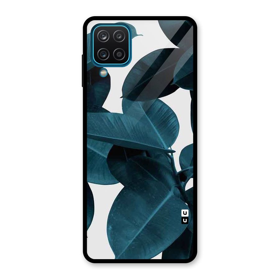 Very Aesthetic Leafs Glass Back Case for Galaxy A12