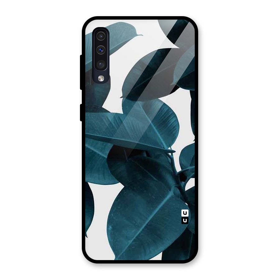Very Aesthetic Leafs Glass Back Case for Galaxy A50