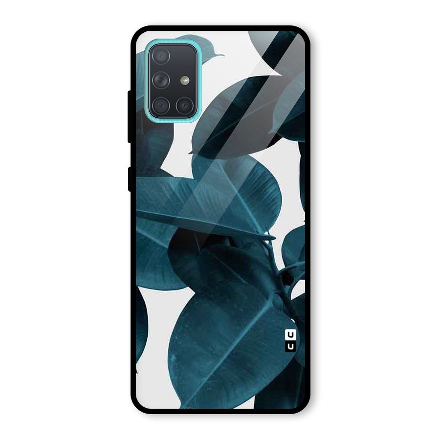 Very Aesthetic Leafs Glass Back Case for Galaxy A71