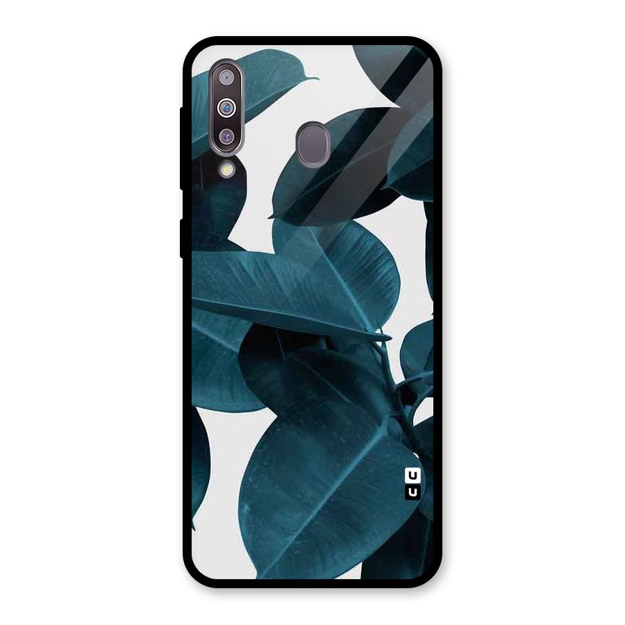 Very Aesthetic Leafs Glass Back Case for Galaxy M30