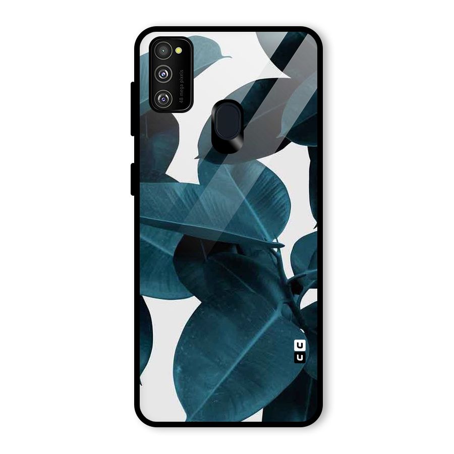 Very Aesthetic Leafs Glass Back Case for Galaxy M30s