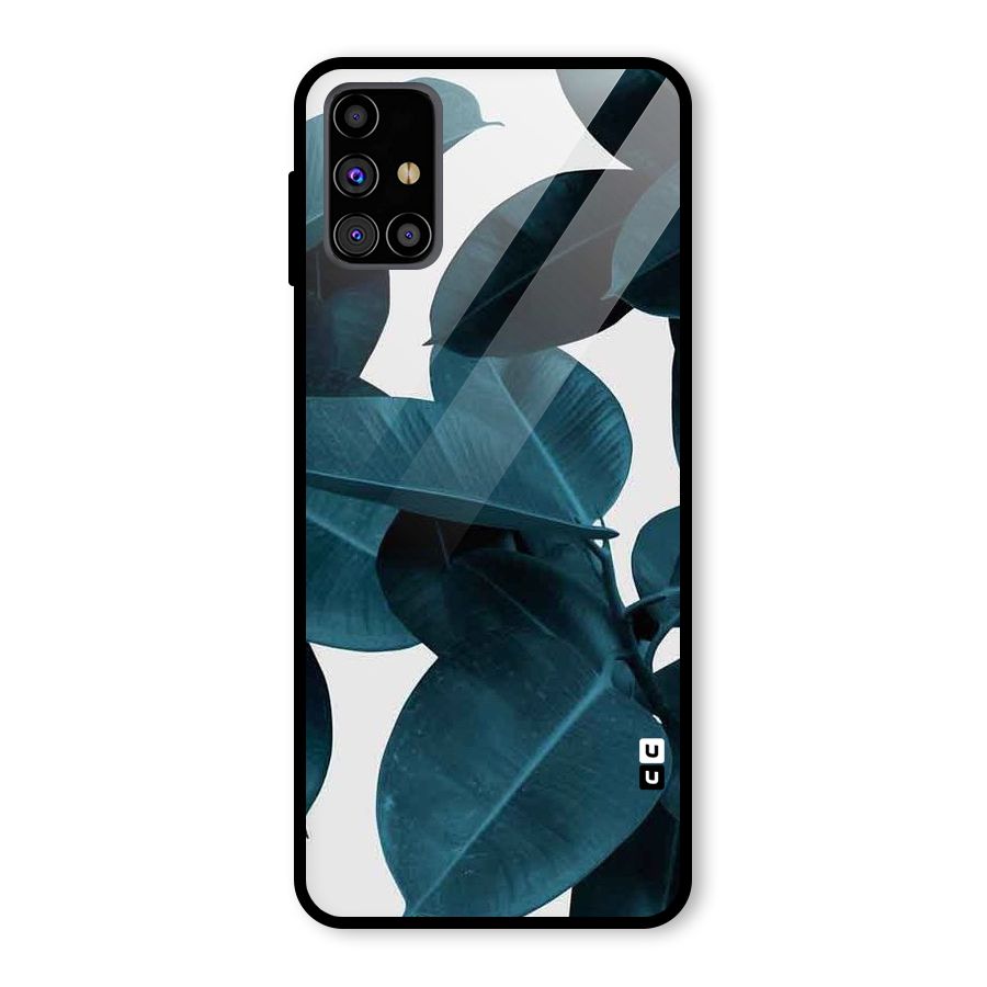Very Aesthetic Leafs Glass Back Case for Galaxy M31s