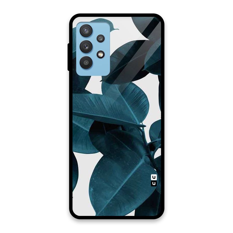 Very Aesthetic Leafs Glass Back Case for Galaxy M32 5G