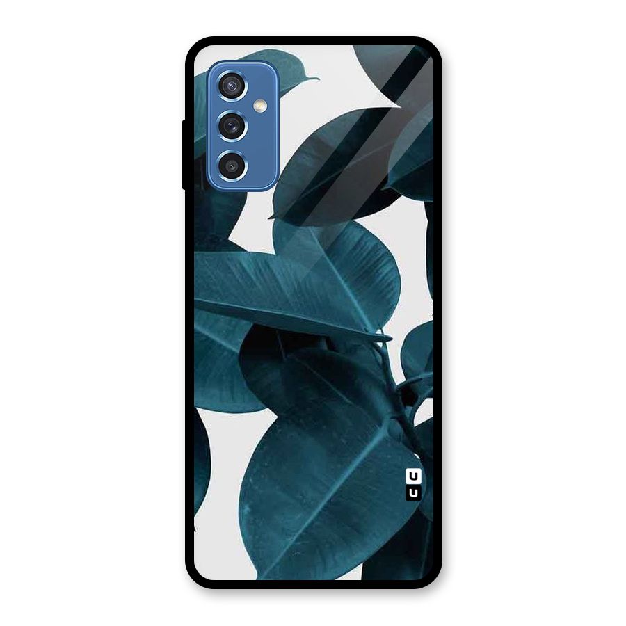 Very Aesthetic Leafs Glass Back Case for Galaxy M52 5G