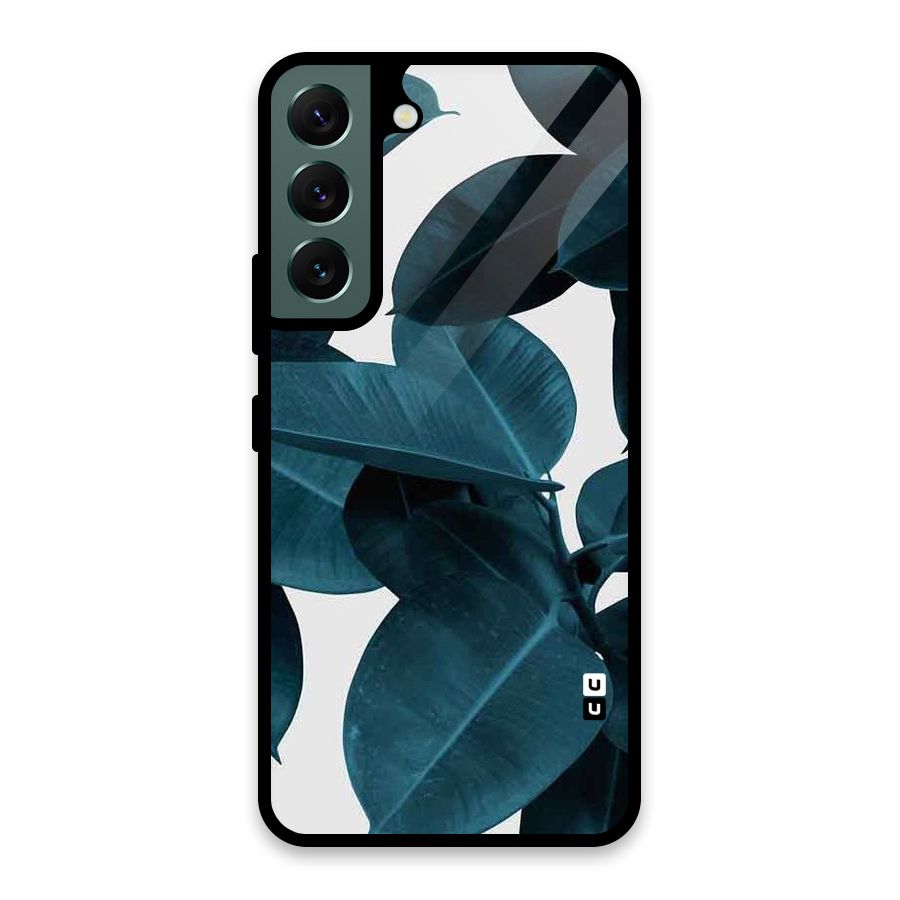 Very Aesthetic Leafs Glass Back Case for Galaxy S22 5G