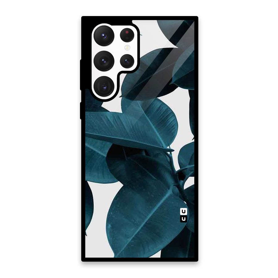 Very Aesthetic Leafs Glass Back Case for Galaxy S22 Ultra 5G