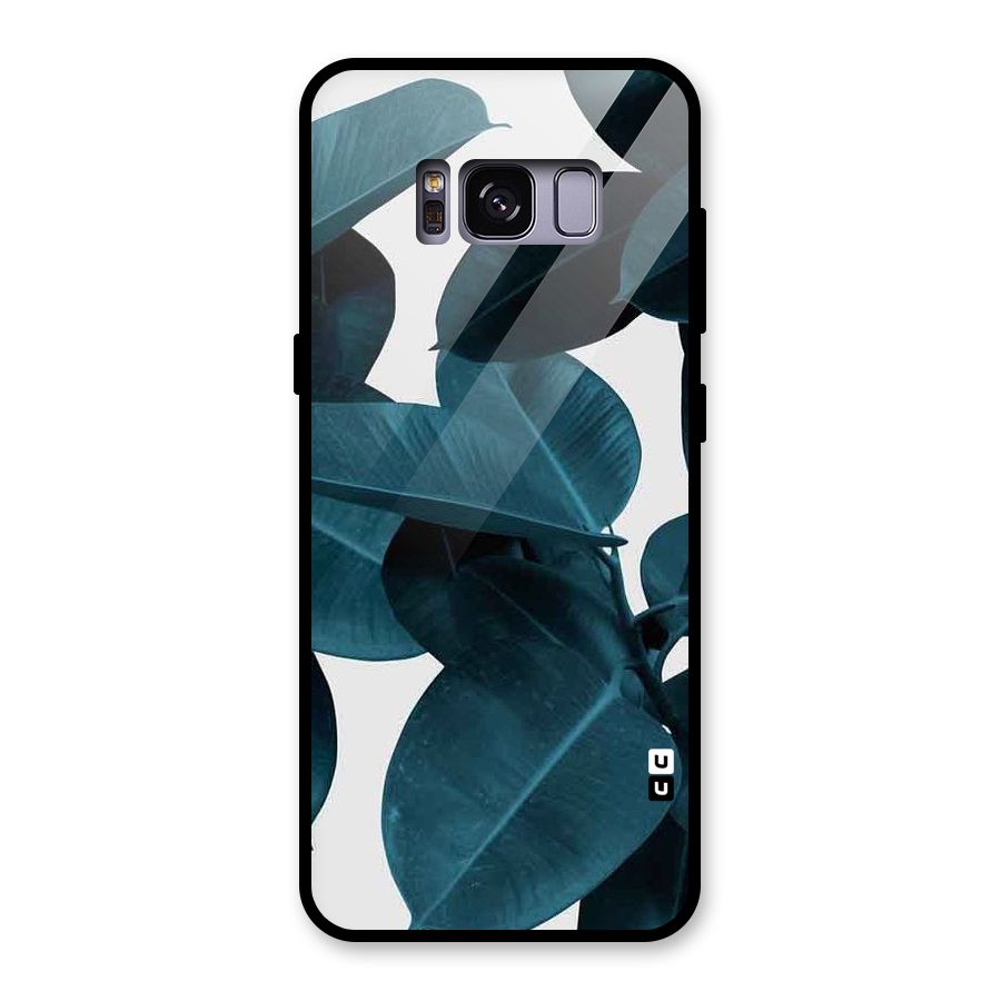 Very Aesthetic Leafs Glass Back Case for Galaxy S8