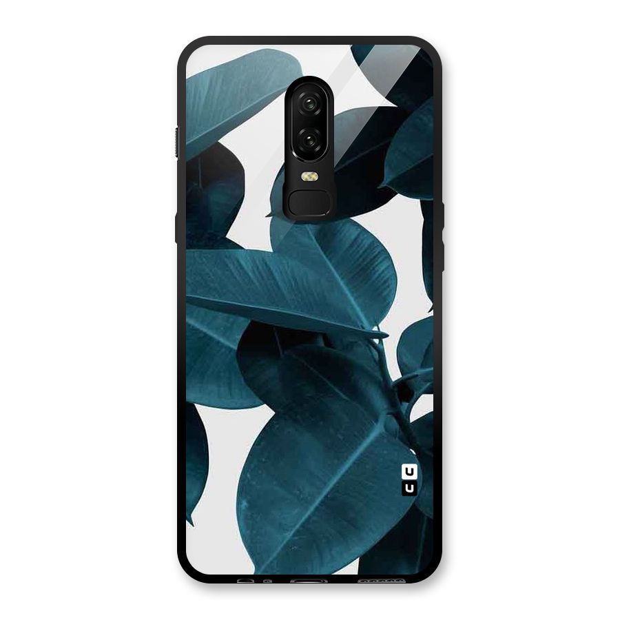Very Aesthetic Leafs Glass Back Case for OnePlus 6