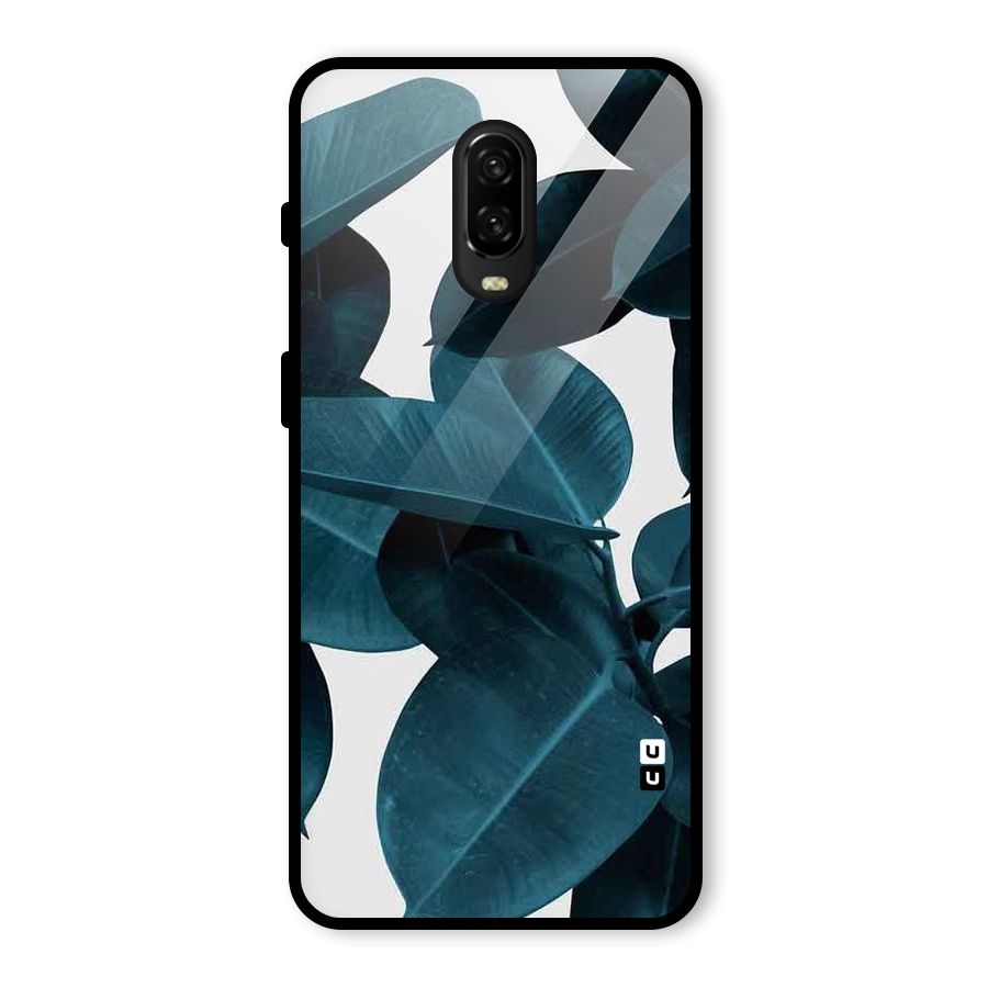 Very Aesthetic Leafs Glass Back Case for OnePlus 6T