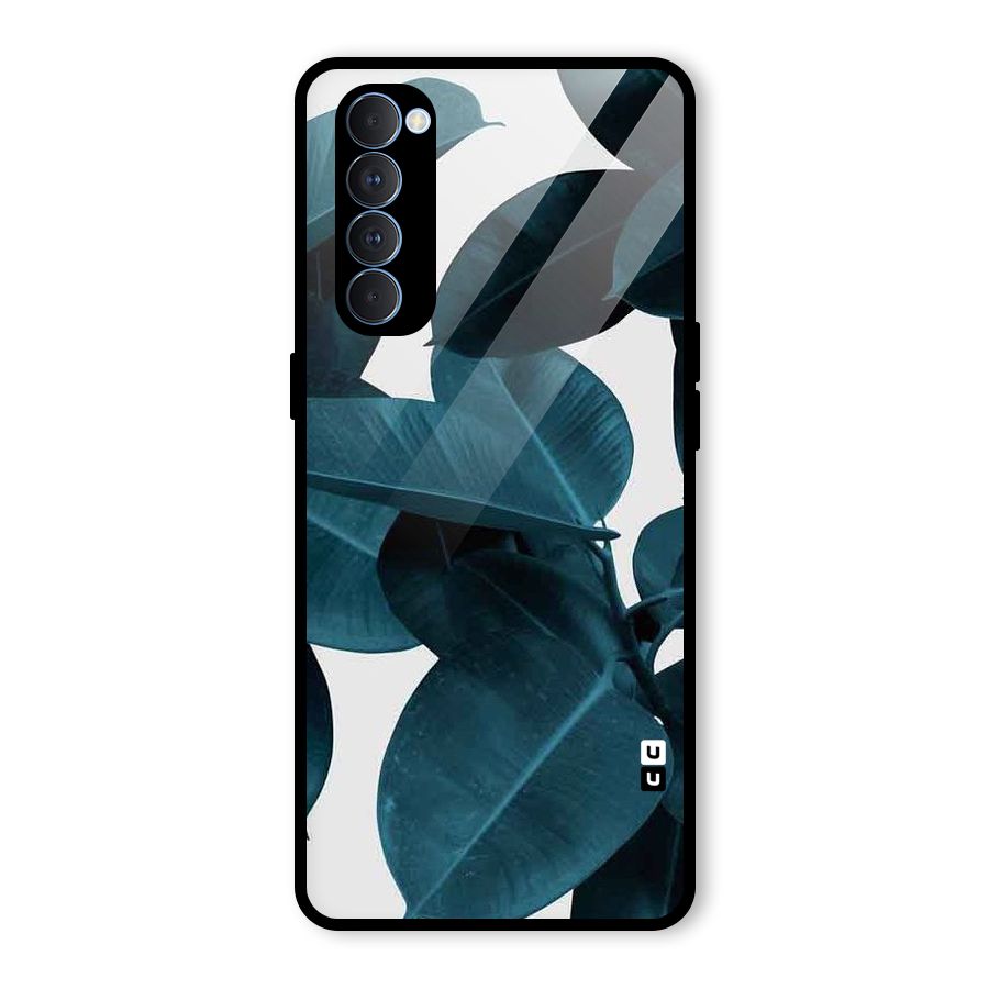 Very Aesthetic Leafs Glass Back Case for Oppo Reno4 Pro