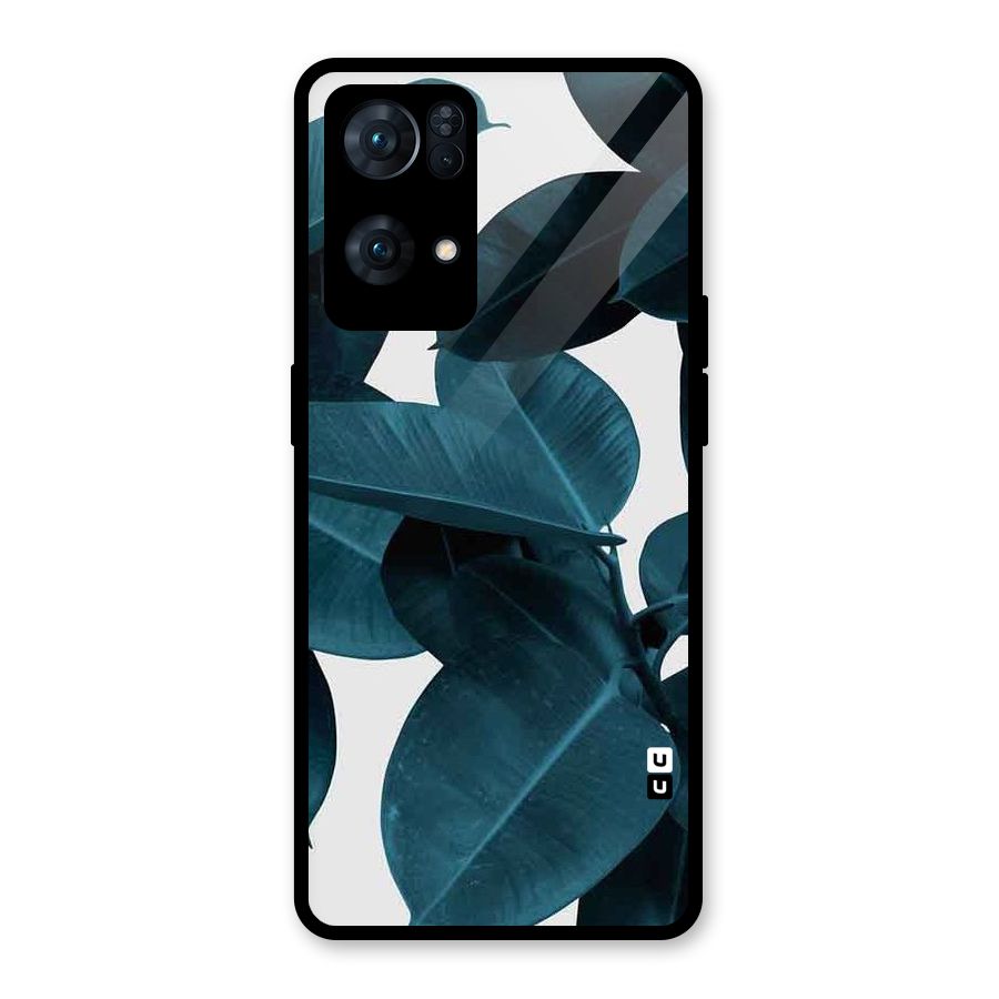 Very Aesthetic Leafs Glass Back Case for Oppo Reno7 Pro 5G