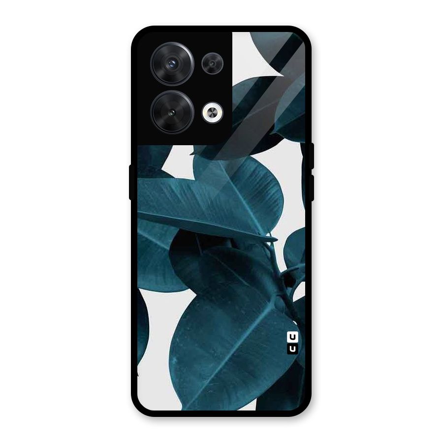Very Aesthetic Leafs Glass Back Case for Oppo Reno8 5G