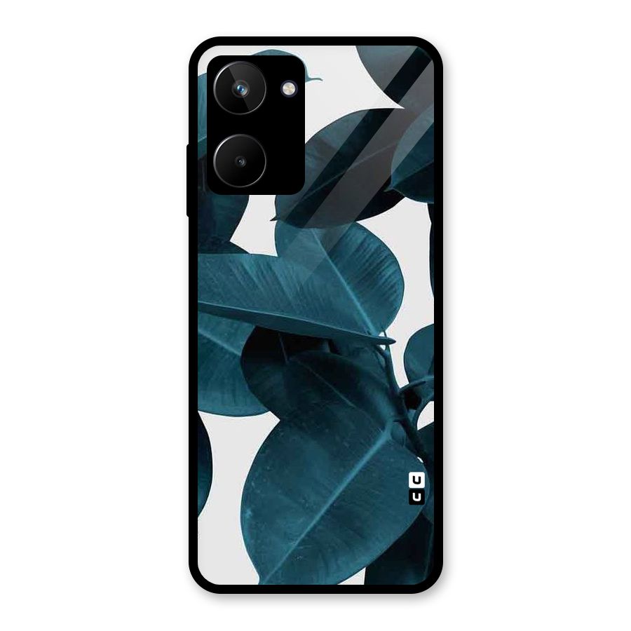 Very Aesthetic Leafs Glass Back Case for Realme 10
