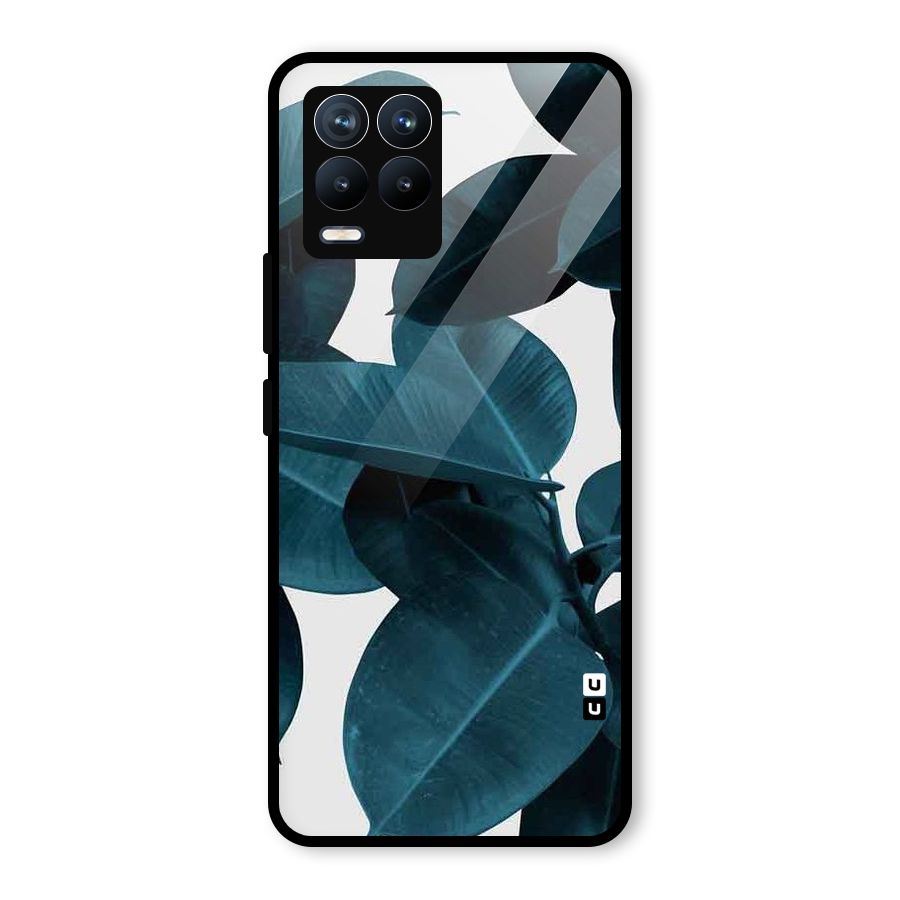 Very Aesthetic Leafs Glass Back Case for Realme 8 Pro