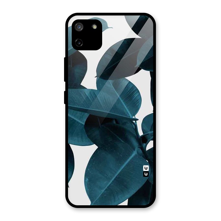 Very Aesthetic Leafs Glass Back Case for Realme C11