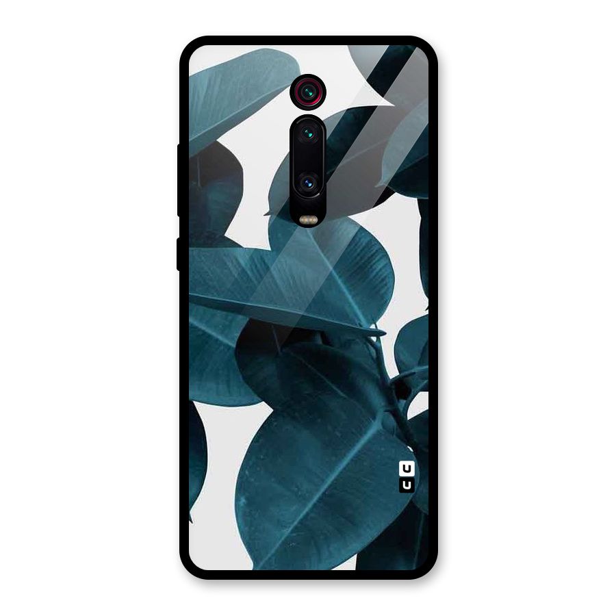 Very Aesthetic Leafs Glass Back Case for Redmi K20